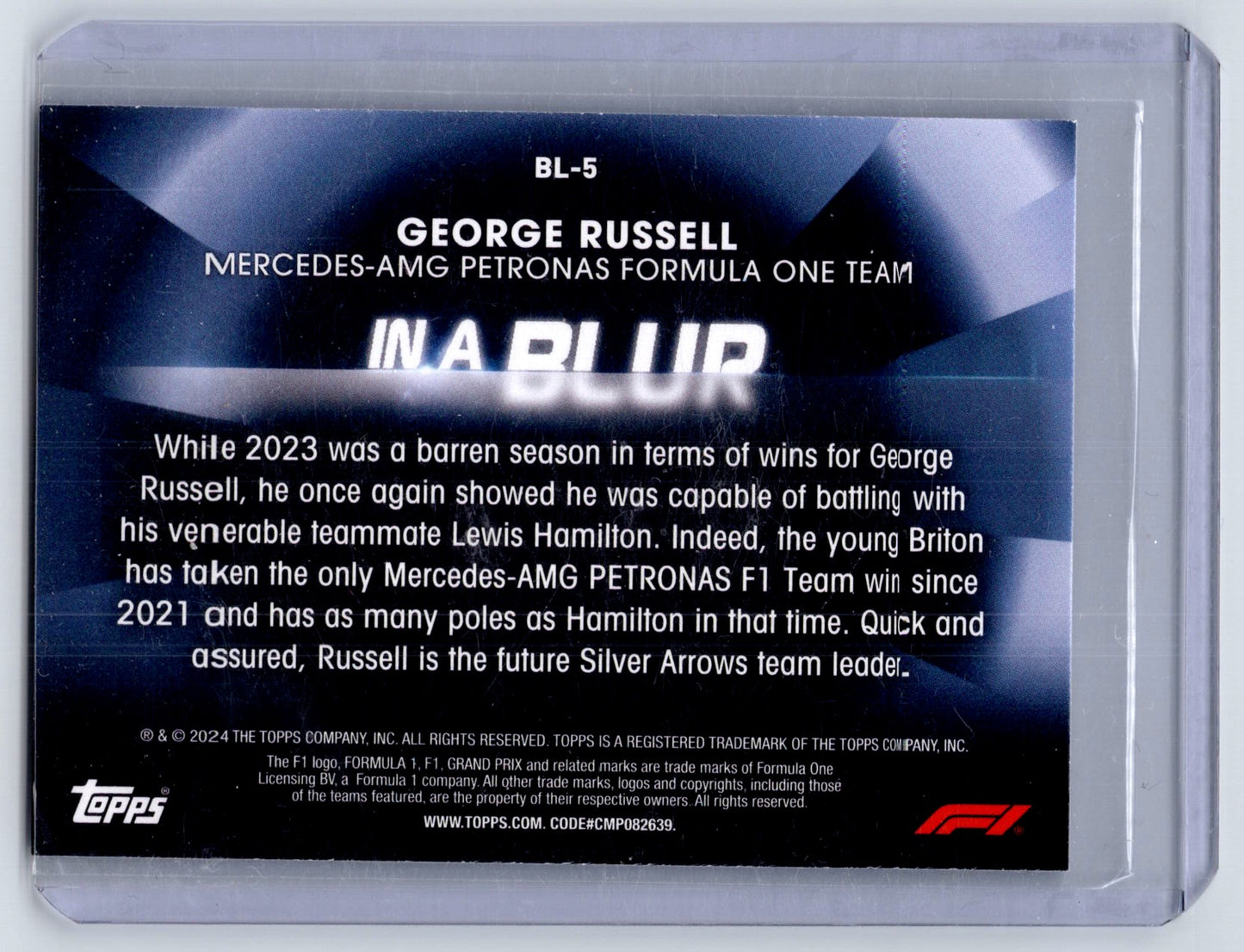 #bl5 george russell 2024 topps f1 in a blur