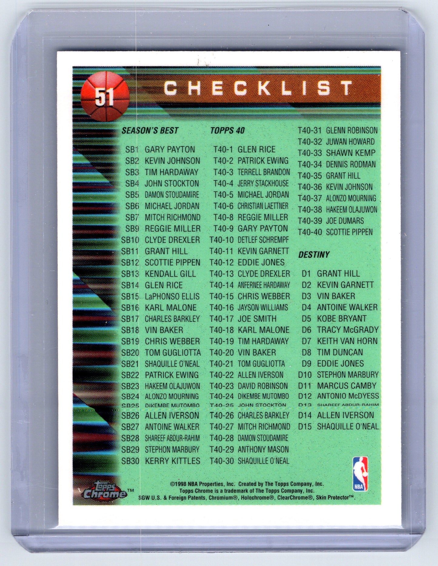 1997-98 Stadium Club #5 Bulls - Team of the 90s
