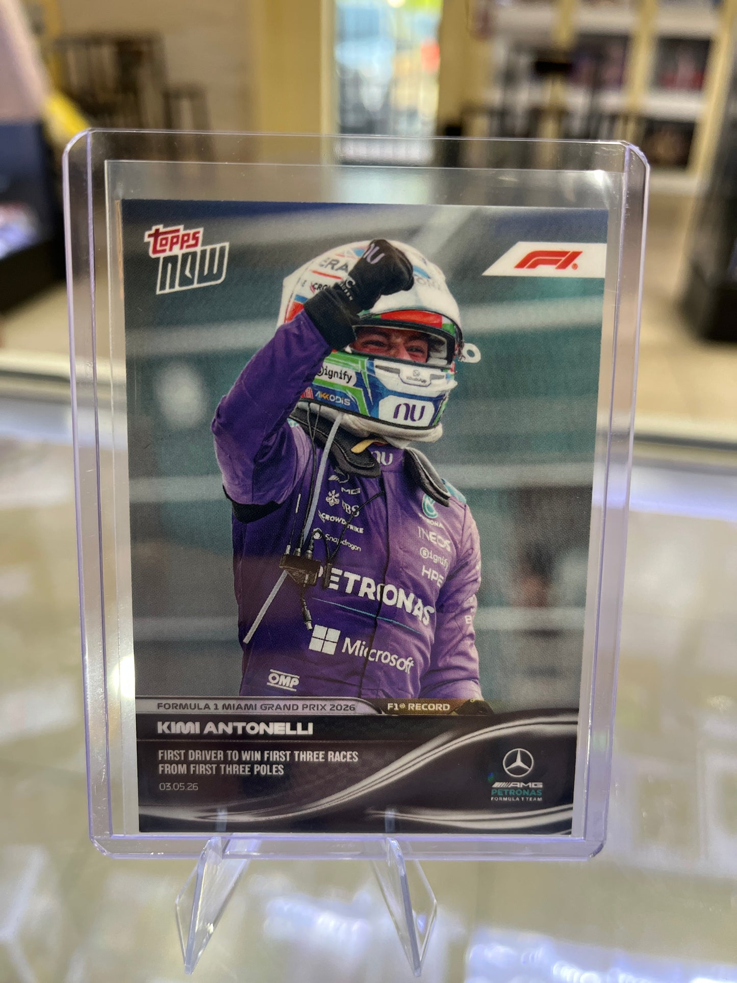 Topps Now Kimi Antonelli F1 Record Miami Grand Prix 2026