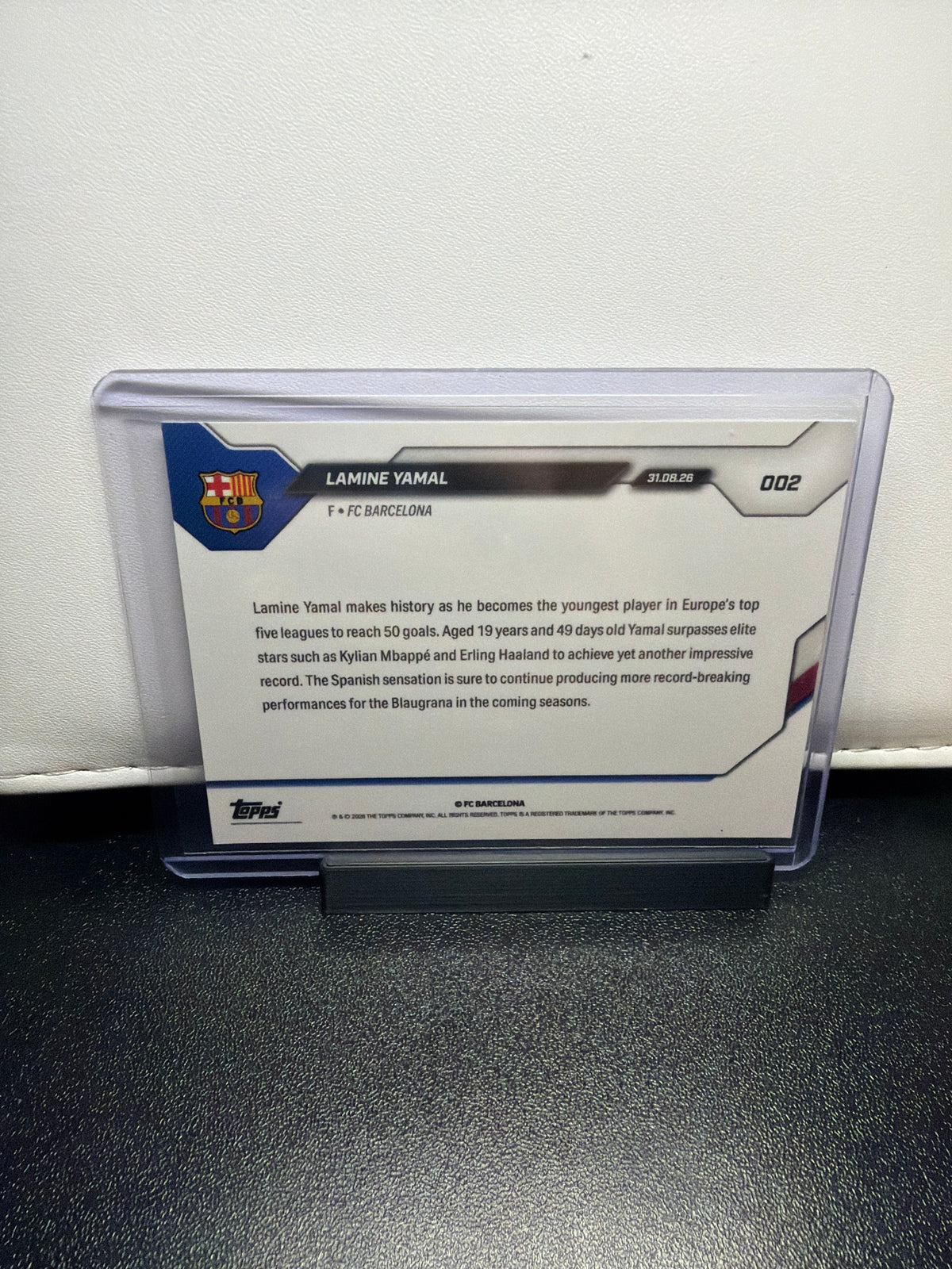 Topps Now 50 Goals Lamine Yamal Youngest Ever To Score 50 Goals in Europe’s Top Five Leagues FC Barcelona
