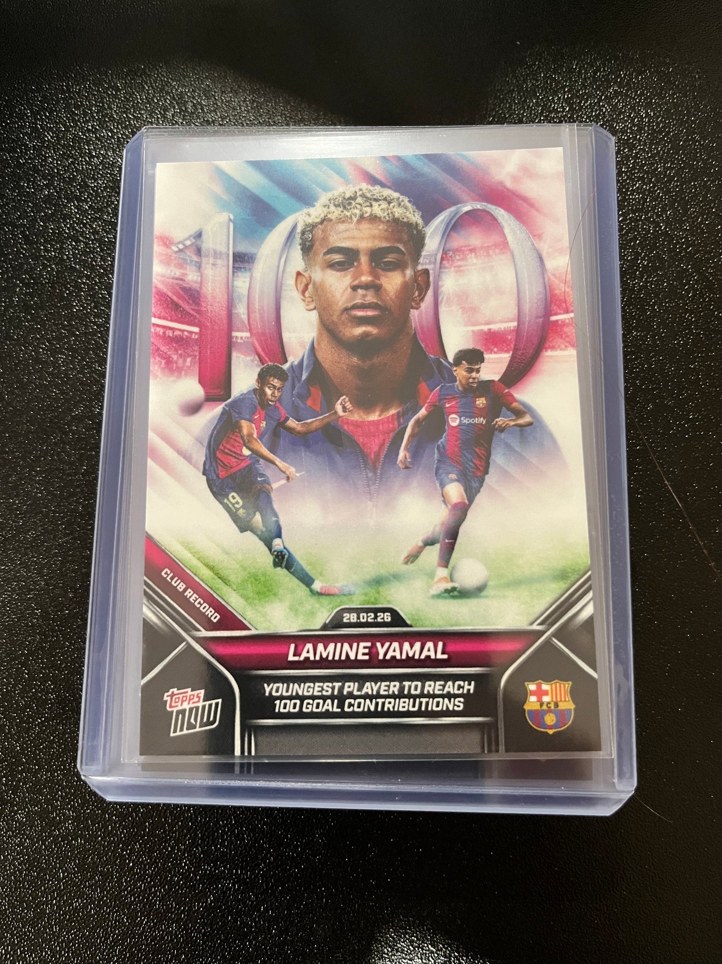 Topps Now Lamine Yamal “Youngest Player to Reach 100Goal Contributions”