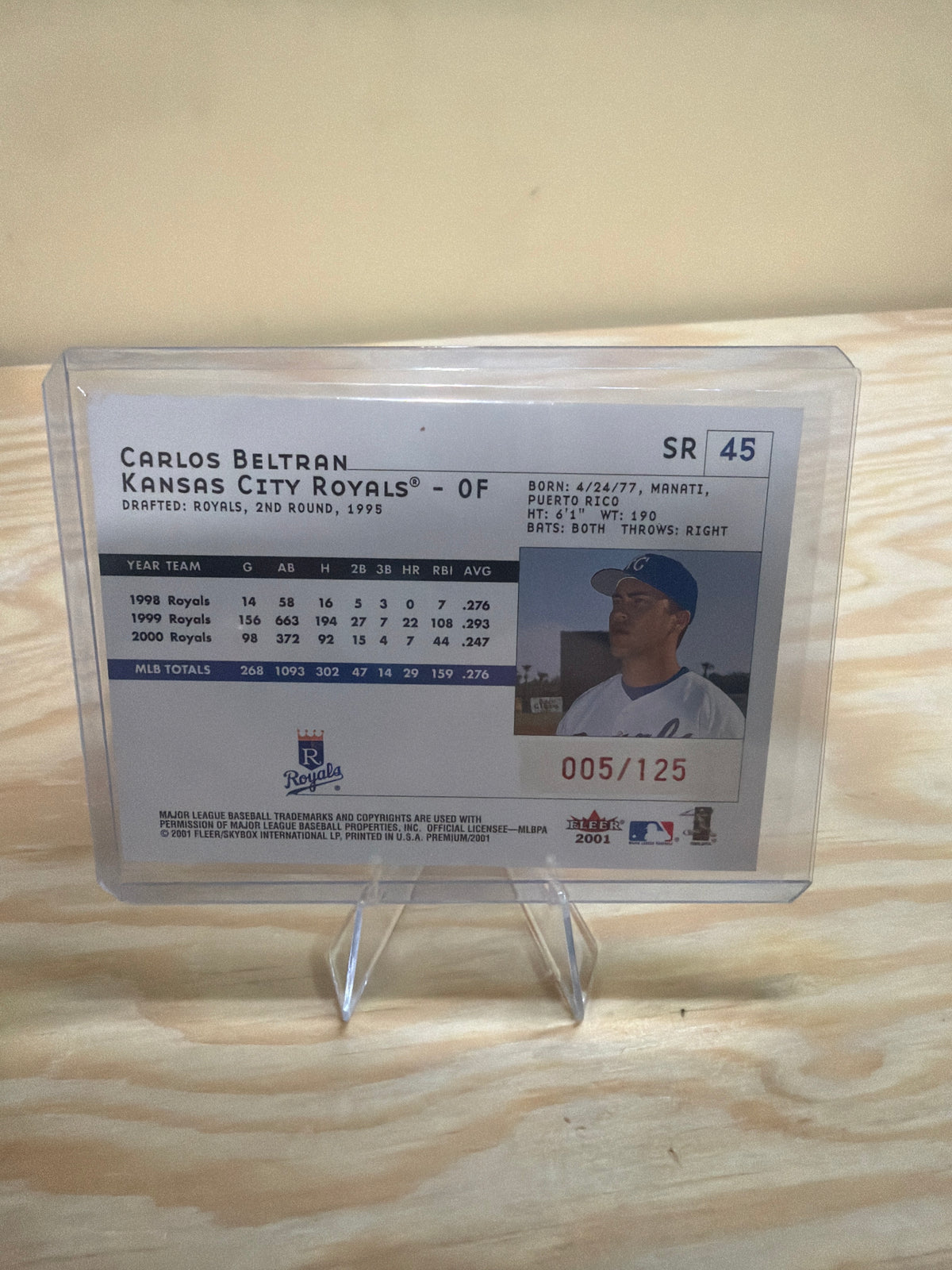 Baseball Carlos Beltran Kansas City Royals 005/125