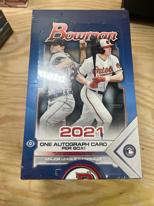 Bowman 2021 baseball Hobby Box