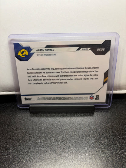 Topps Now Los Angeles Rams Aaron Donald Returns to Rams for 2026-27 Season
