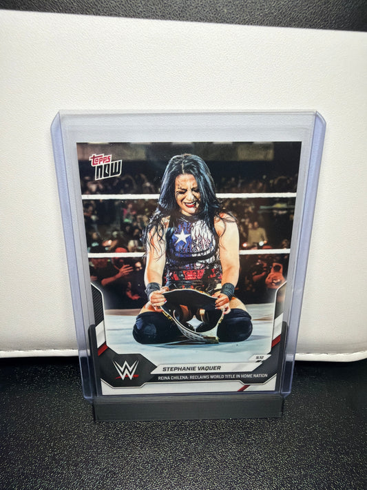 Topps Now WWE Stephanie Vaquer Reina Chilena Reclaims World Title In Home Nation