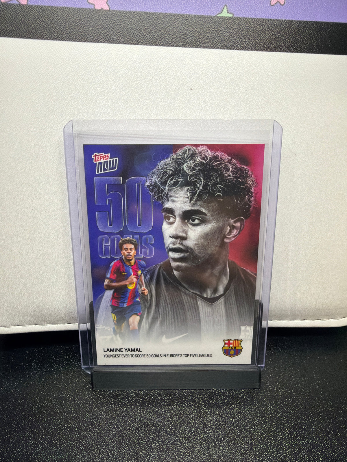 Topps Now 50 Goals Lamine Yamal Youngest Ever To Score 50 Goals in Europe’s Top Five Leagues FC Barcelona
