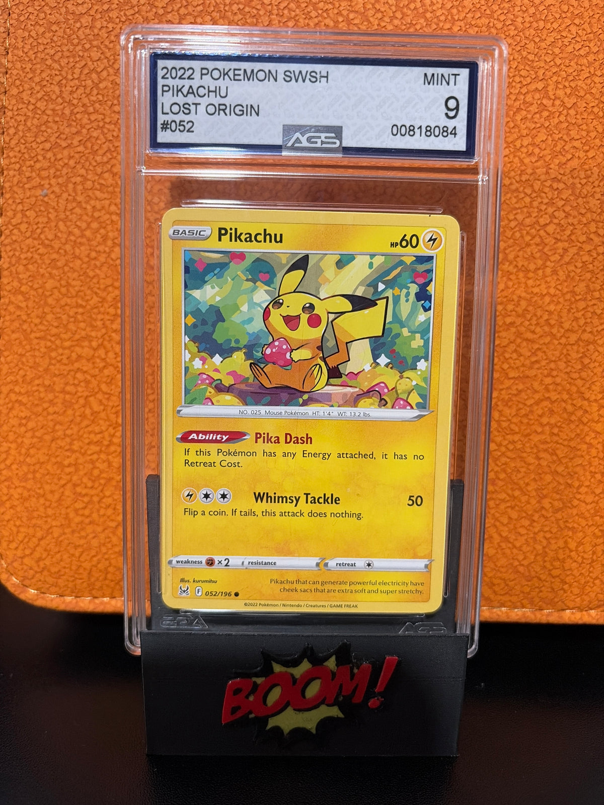 2022 Pokemon SWSH Pikachu Lost Origin AGS 9