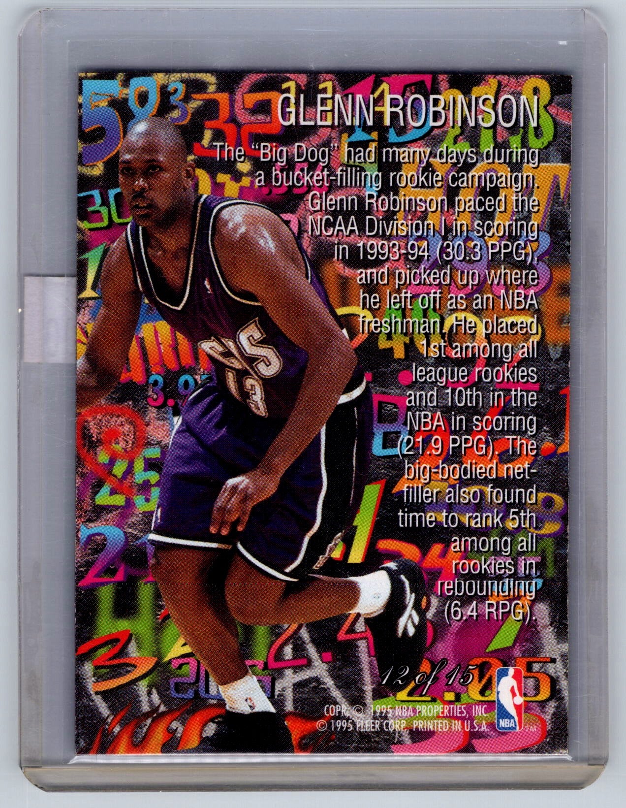 1995-96 Flair #12 Glenn Robinson Hot Numbers