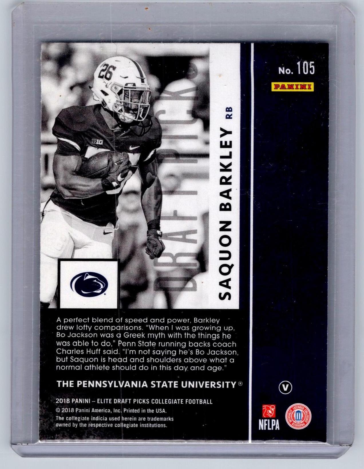 2018 Panini Elite Draft Picks #105 Saquon Barkley