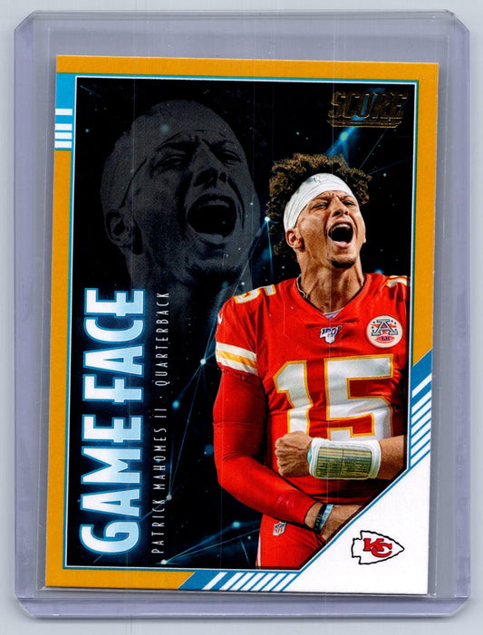 2020 Score #GF-PM Patrick Mahomes II Game Face Gold