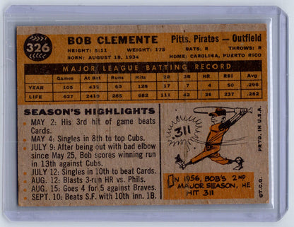 1960 Topps #326 Bob Clemente