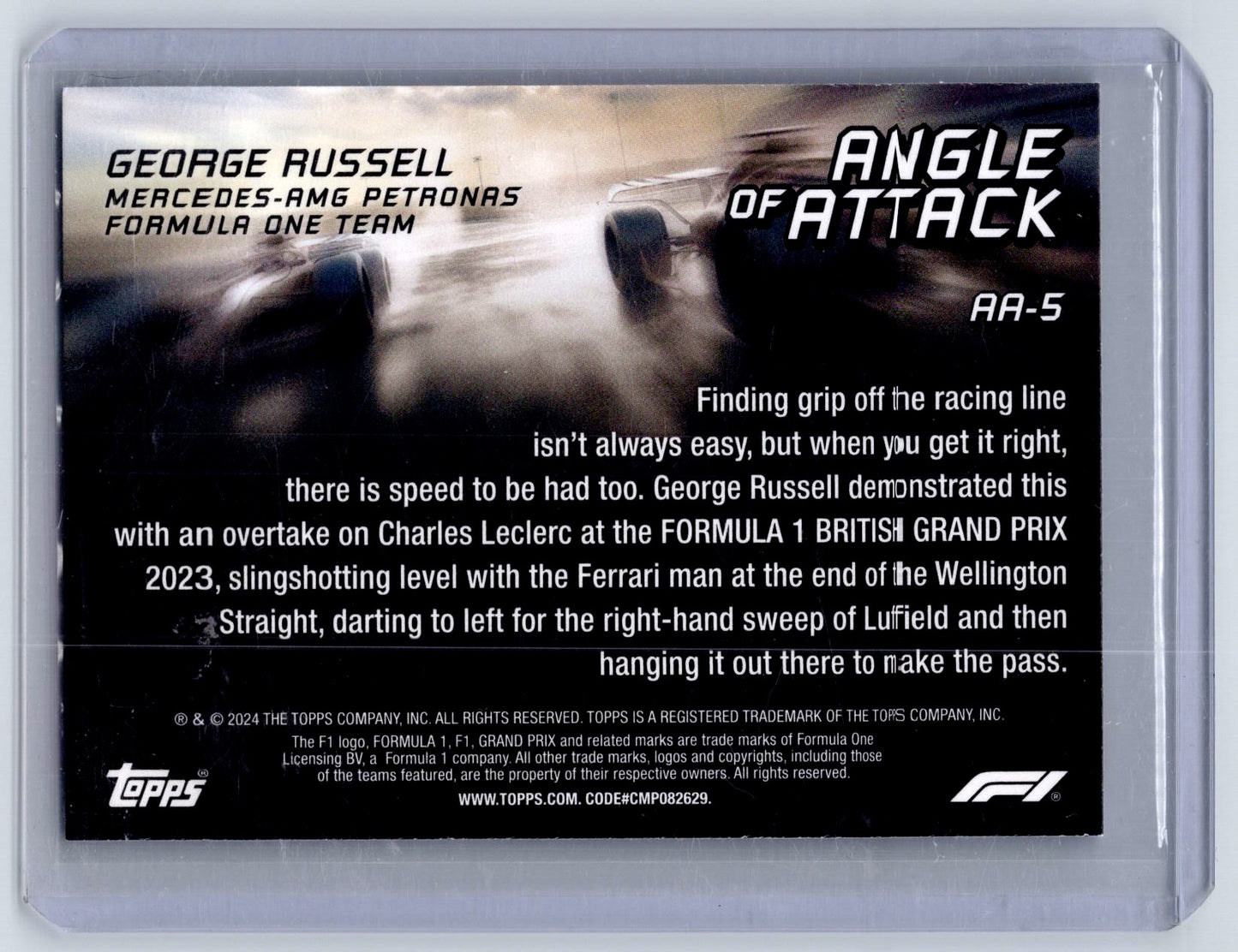2024 Topps Paddock Pass Formula 1 #AA-5 George Russell Angle Of Attack