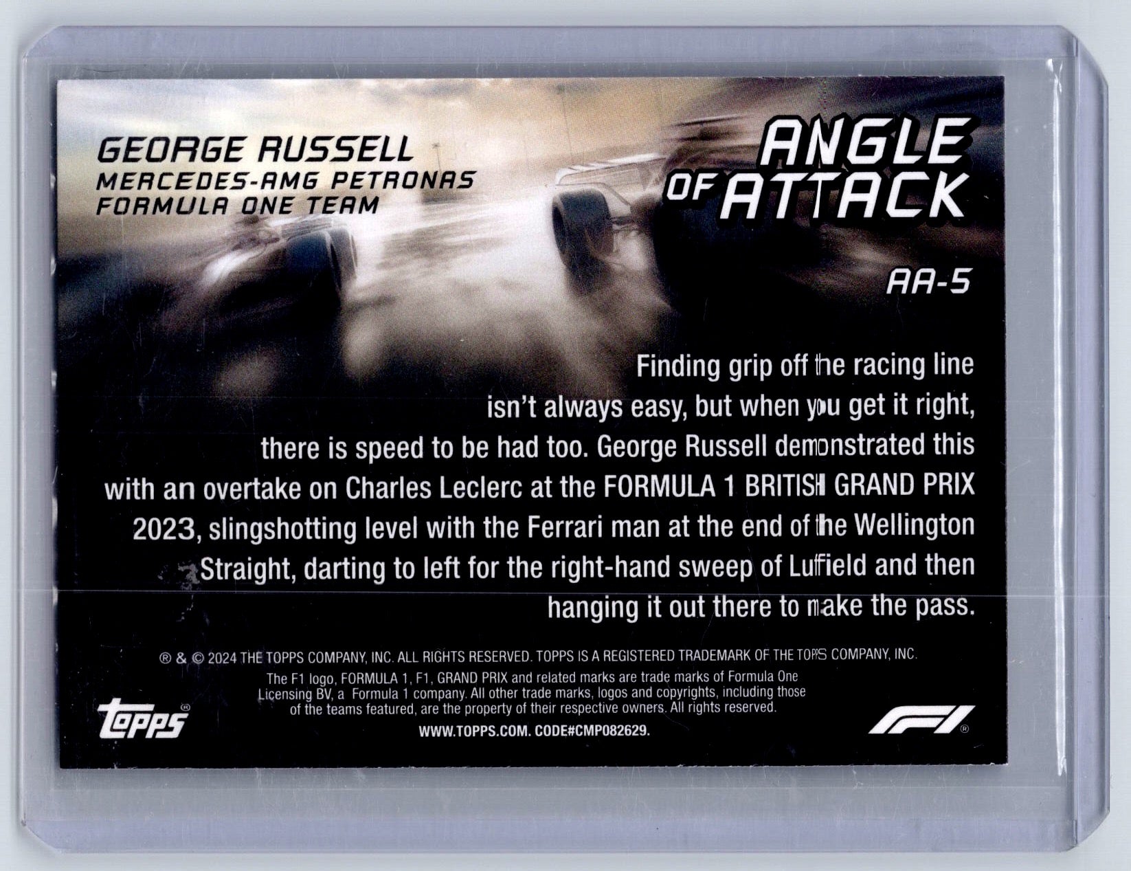 2024 Topps Paddock Pass Formula 1 #AA-5 George Russell Angle Of Attack