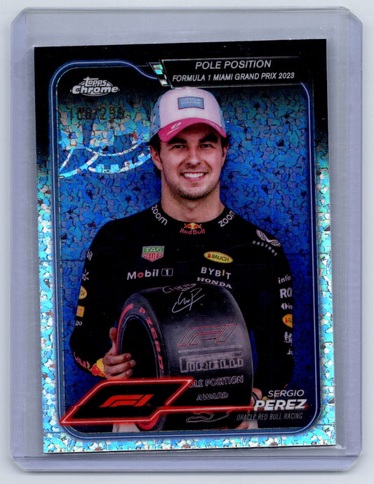 2024 Topps Chrome Formula 1 #156 Sergio Perez Mini Diamond Refractors #/299