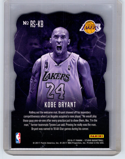 2016-17 Panini Studio #RS-KB Kobe Bryant Rock Solid