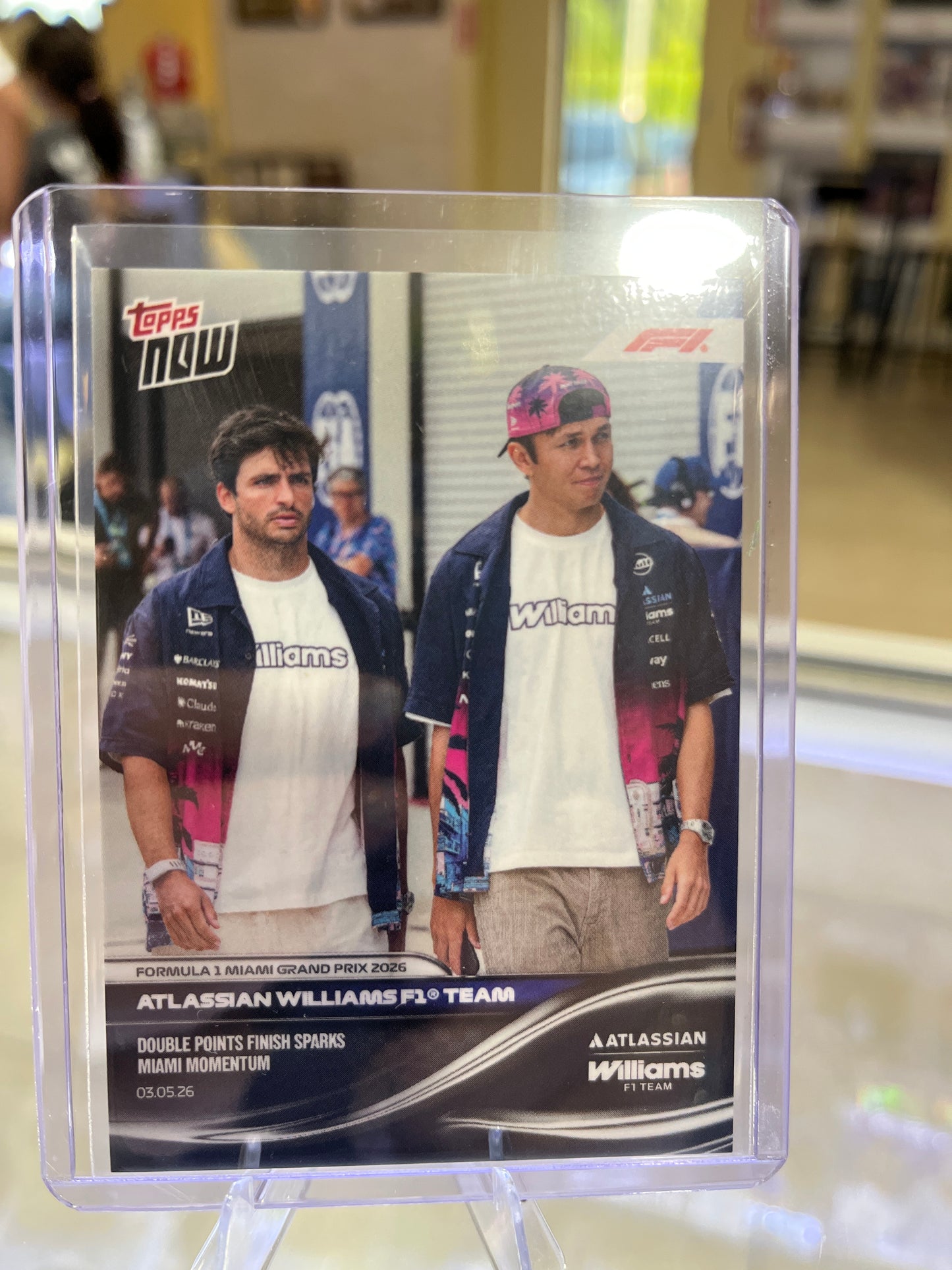 Topps Now Atlassian Williams Double Points Finish Grand Prix Miami 2026