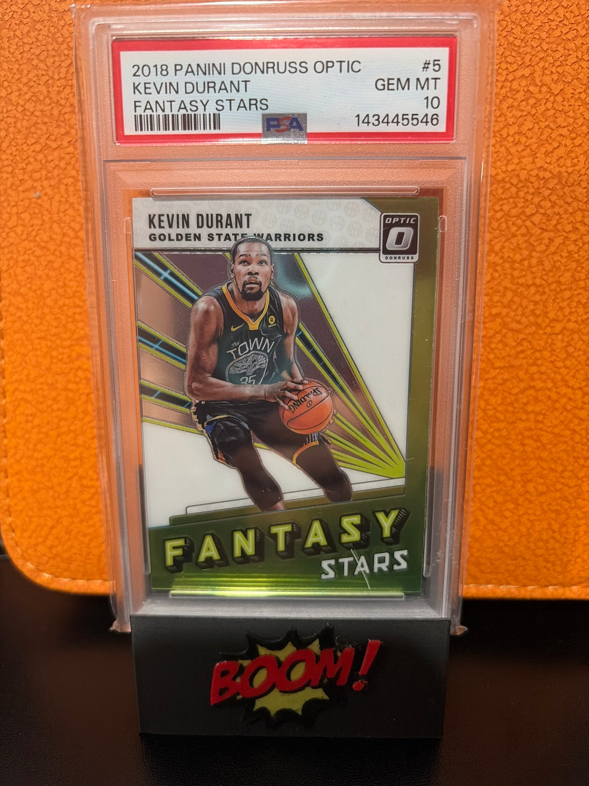 2018 Panini Donruss Optic Kevin Durant Fantasy Stars Golden State Warriors PSA 10