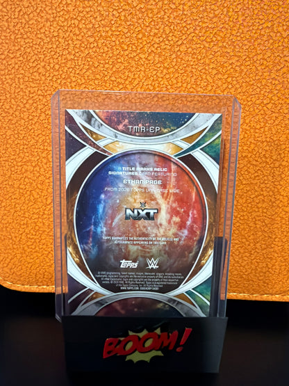 Topps WWE Ethan Page Title Marks Certified Autograph Memorabilia