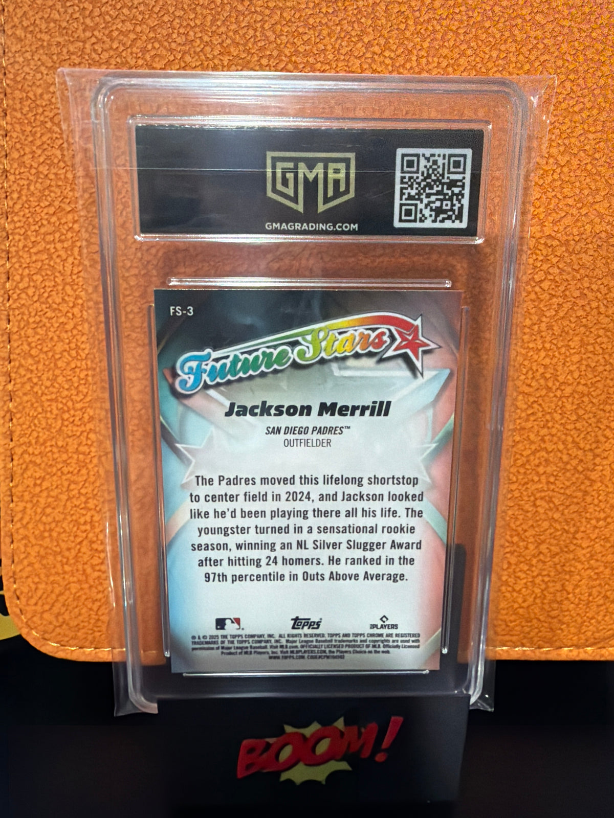2025 Topps Chrome Jackson Merrill Future Stars GMA 10