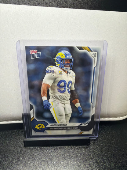Topps Now Los Angeles Rams Aaron Donald Returns to Rams for 2026-27 Season