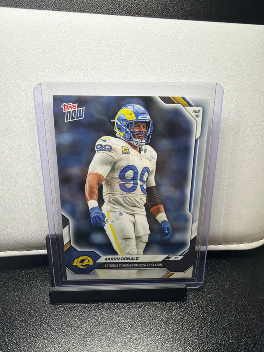 Topps Now Los Angeles Rams Aaron Donald Returns to Rams for 2026-27 Season