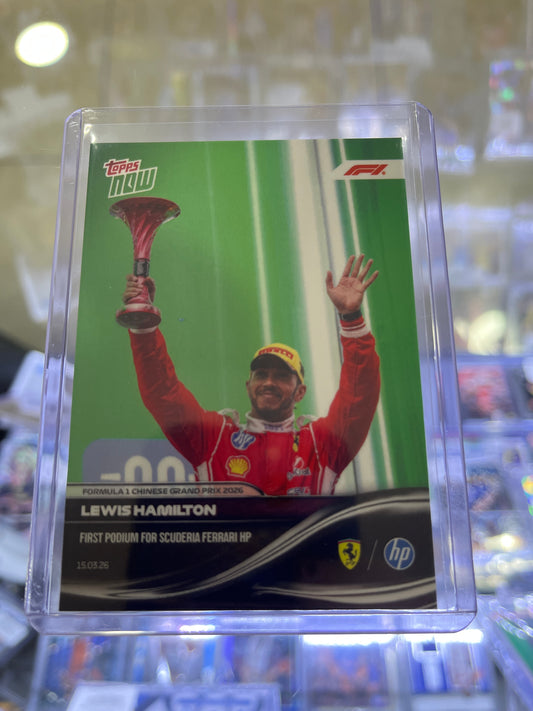 Topps Now Lewis Hamilton First Podium for scuderia Ferrari