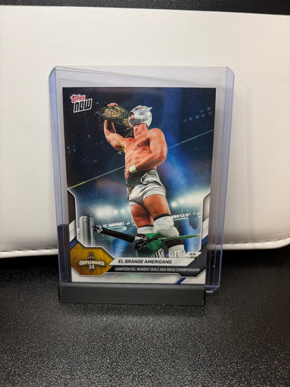Topps Now Triplemanía 34 El Grande Americano Campeón Del Mundo Seals AAA Mega Championship