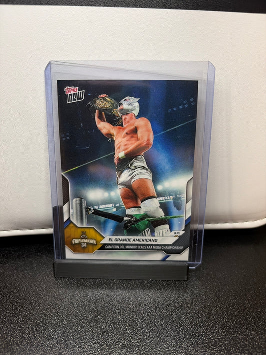 Topps Now Triplemanía 34 El Grande Americano Campeón Del Mundo Seals AAA Mega Championship