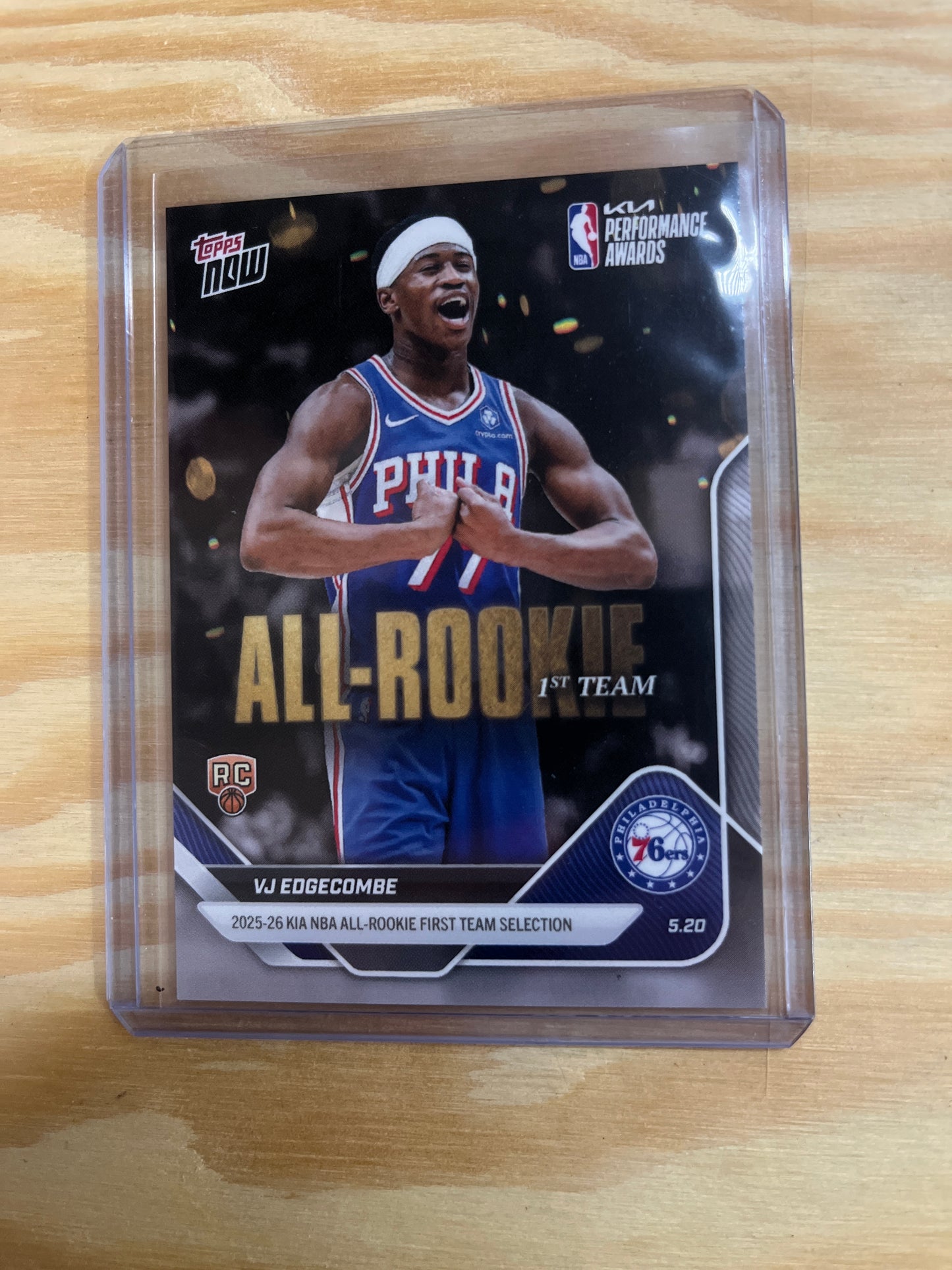 Topps Now VJ Edgecombe All Rookie