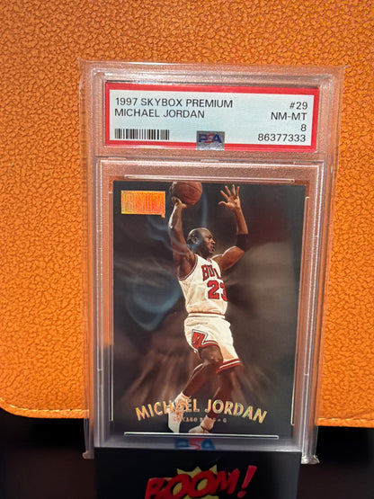 1997 Skybox Premium Michael Jordan PSA 8