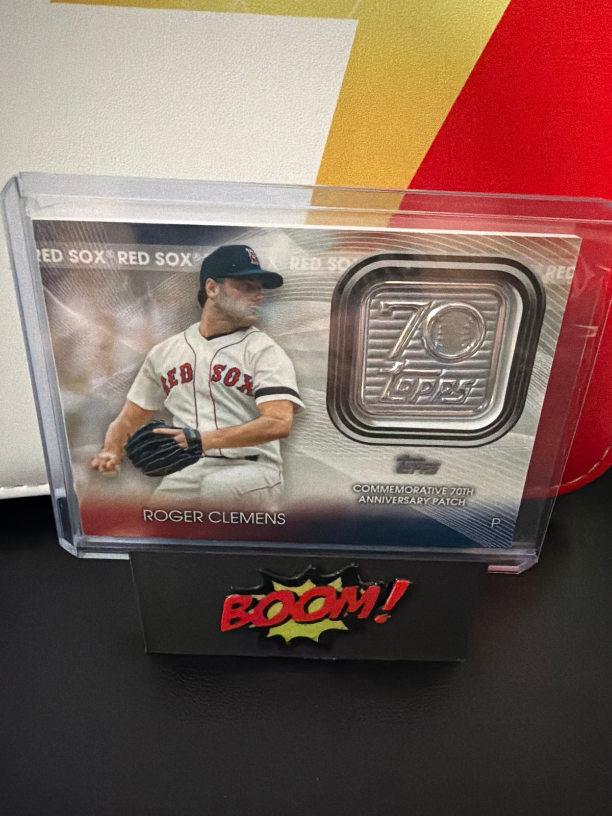 70 Topps Commemorative 70th Anniversary Patch Red Sox Roger Clemens 2021