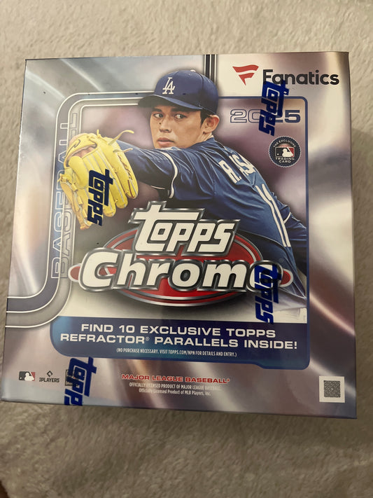 Topps Chrome 2025 Mega Box Fanatics Baseball