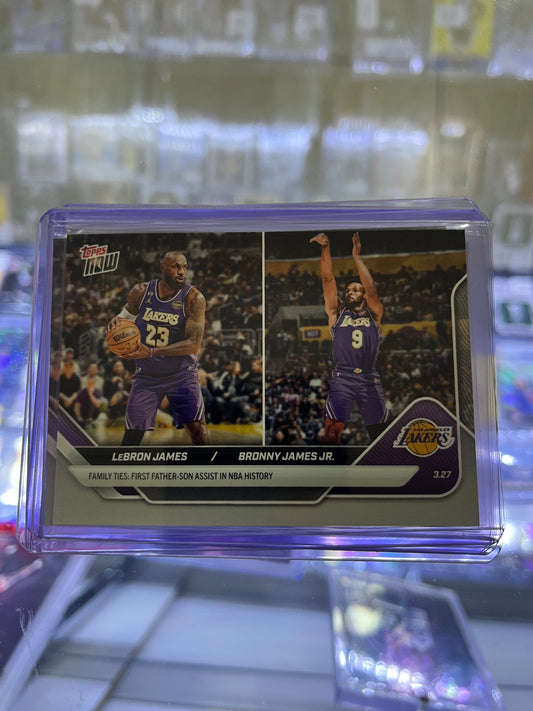LeBron James / Bronny James JR Topps Now