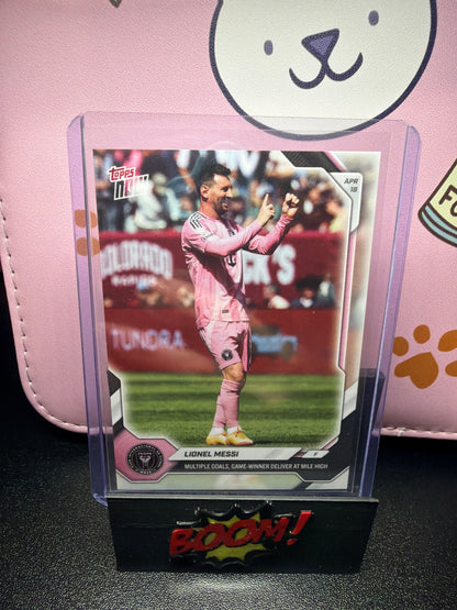 Topps Now Lionel Messi Multiple Goals Game-Winner Deliver At Mile High