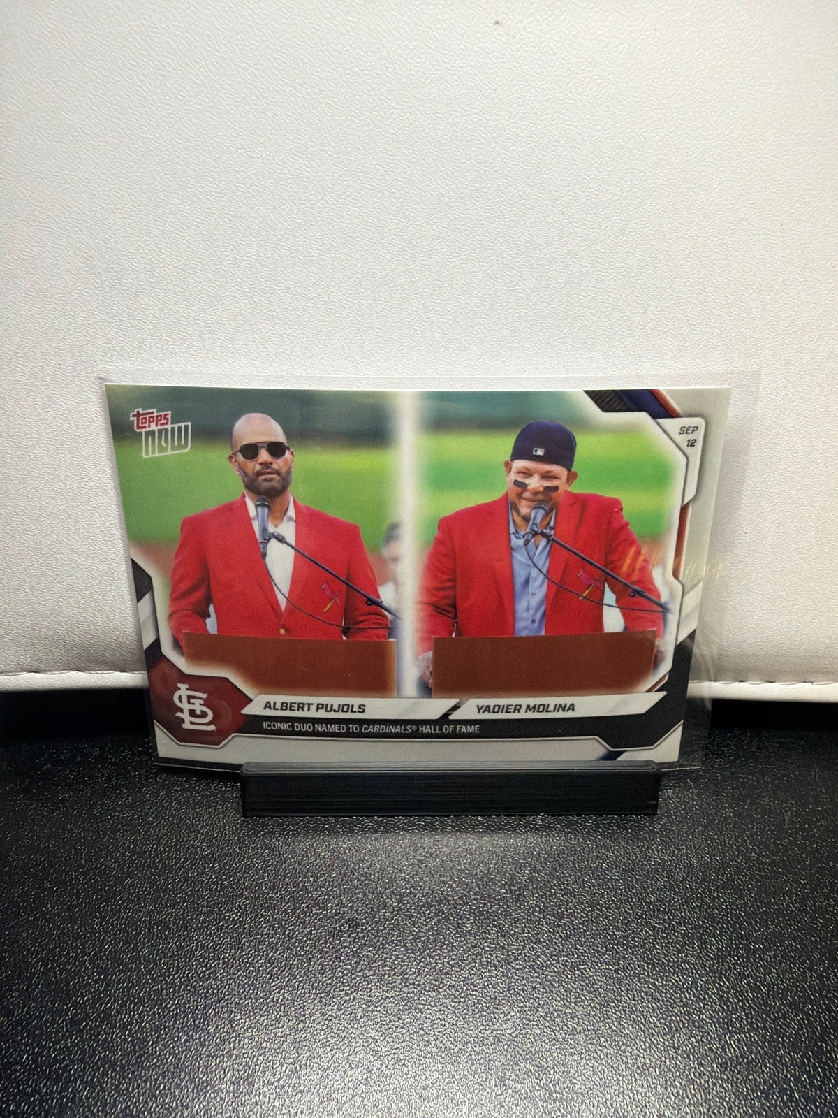 Topps Now St. Louis Cardinals Albert Pujols/ Yadier Molina Iconic Duo Named To Cardinals Hall of Fame