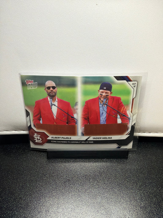 Topps Now St. Louis Cardinals Albert Pujols/ Yadier Molina Iconic Duo Named To Cardinals Hall of Fame