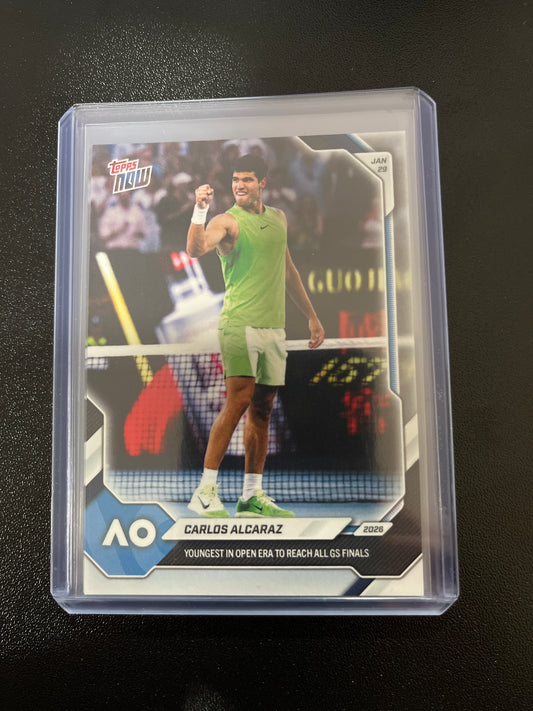 Topps Now Carlos Alcaraz Youngest in Open era To Reach All GS Finals