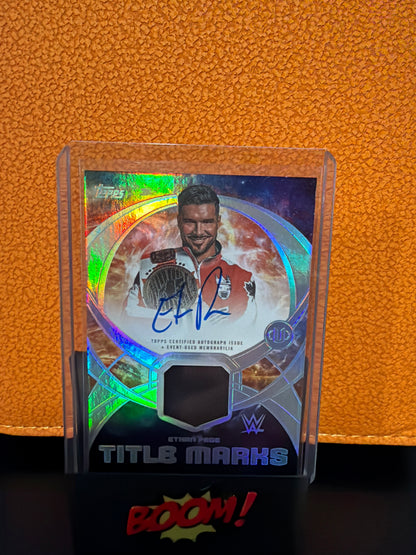 Topps WWE Ethan Page Title Marks Certified Autograph Memorabilia