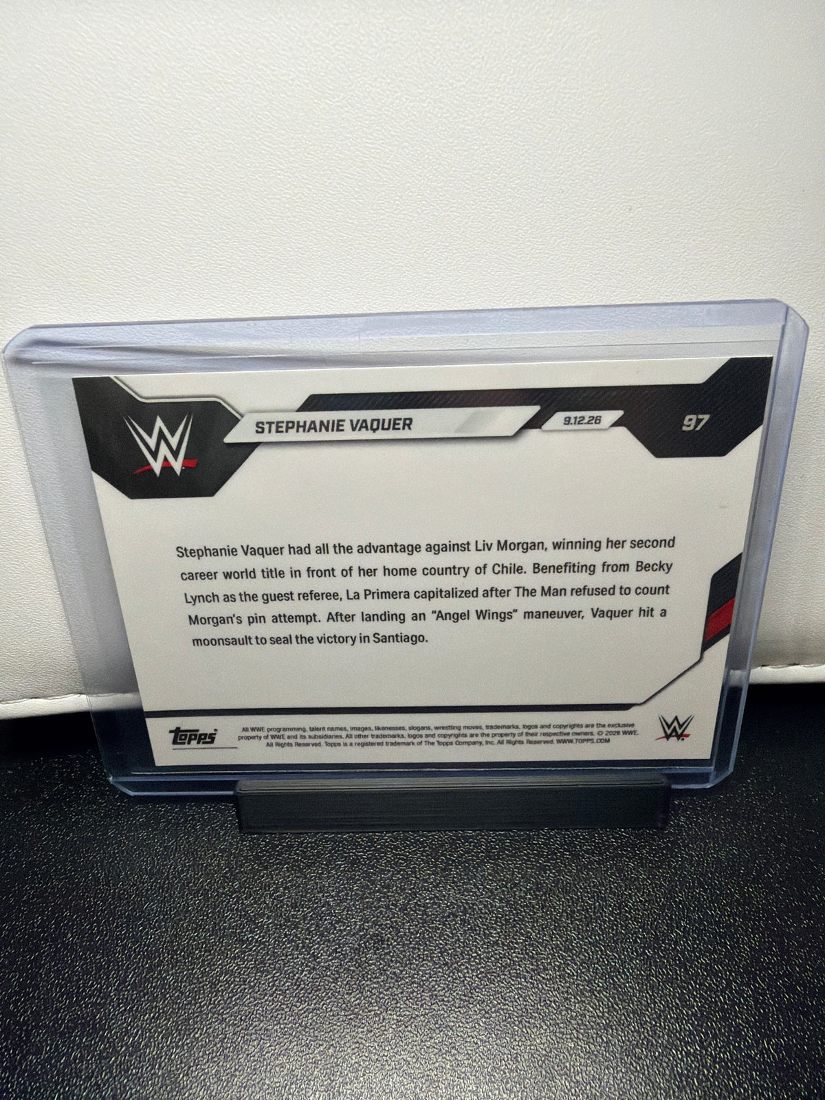Topps Now WWE Stephanie Vaquer Reina Chilena Reclaims World Title In Home Nation