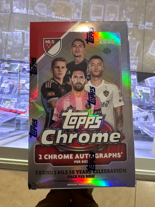 2025 TOPPS CHROME MLS SOCCER HOBBY BOX