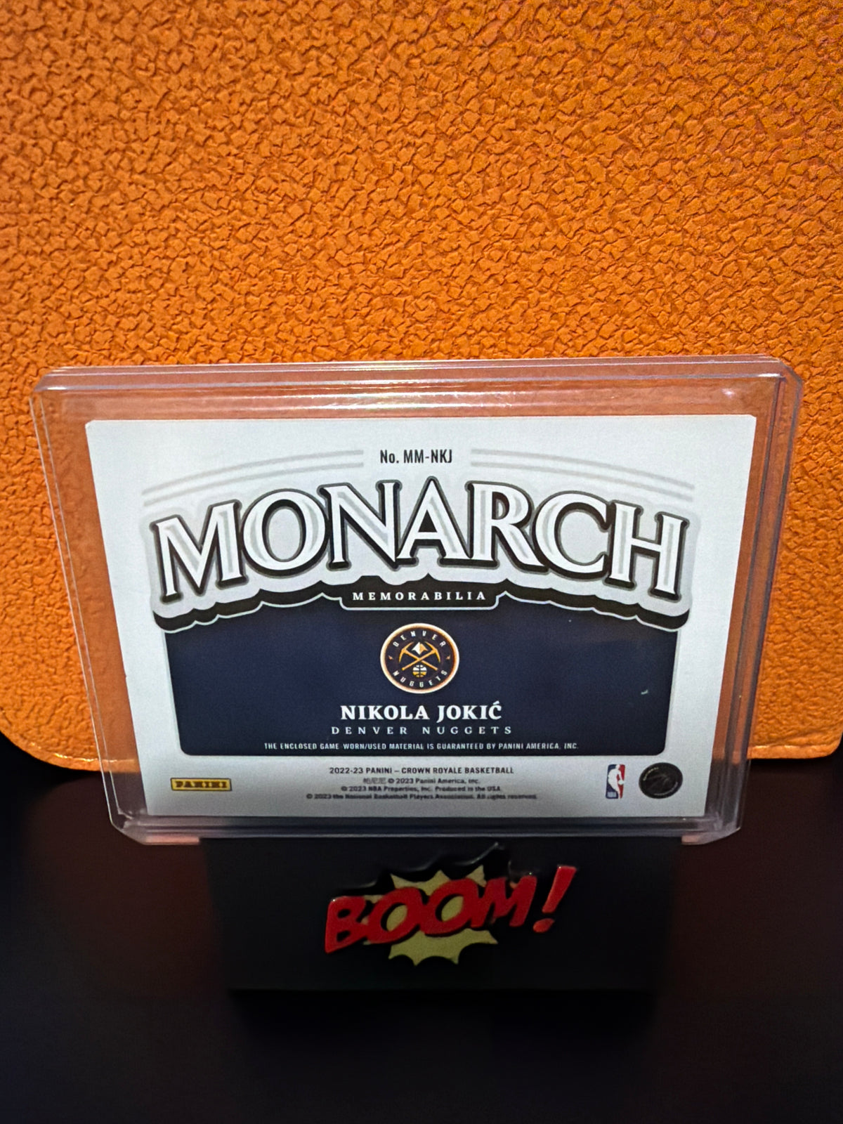Panini Monarch Memorabilia Nikola Jokic Denver Nugguets