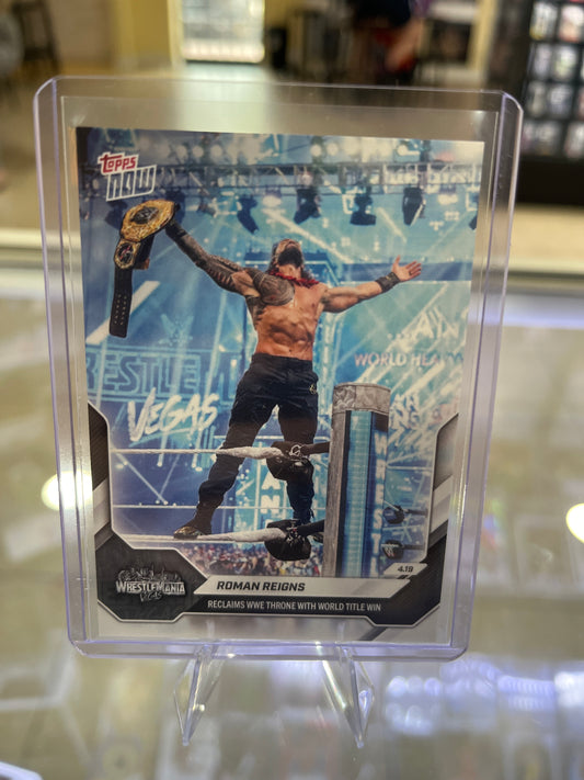 Topps Now Roman Reigns Reclaims WWE Throne With World Tittle Win