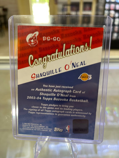 Shaquille O’Neal Bazooka Signs Certified Autograph Issue