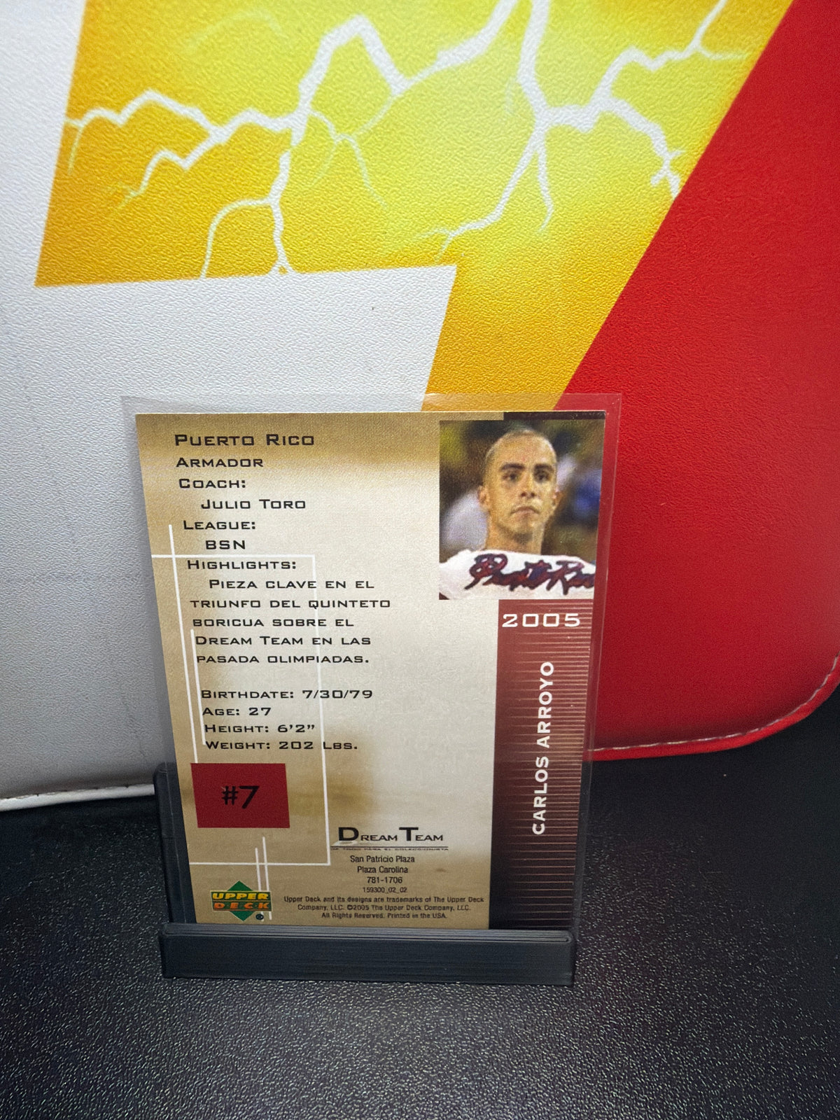 Upper Deck Carlos Arroyo Deam Team Puerto Rico 2005