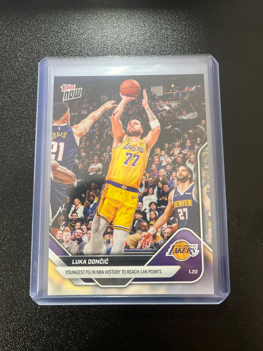 Topps Now Luka Dončić Youngest PG in NBA History to Reach 14kPoints