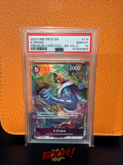2024 One Piece En X Drake Premium Card Coll - BS Vol. 2 PSA 10