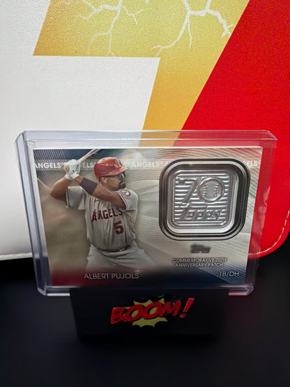 70 Topps Commemorative 70th Anniversary Patch Angels Albert Pujols 2021
