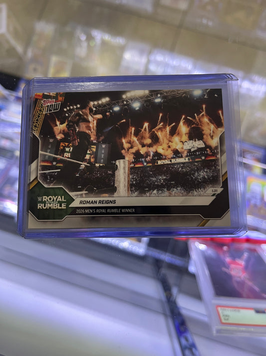 Topps Now Roman Reigns 2026 Men’s Royal Rumble Winner