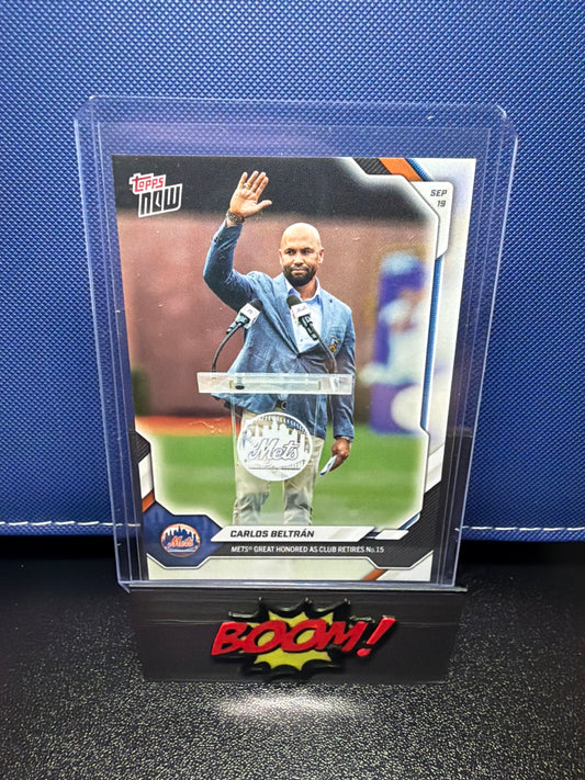 Topps Now Carlos Beltrán Mets Great Honored as Club Retires No. 15