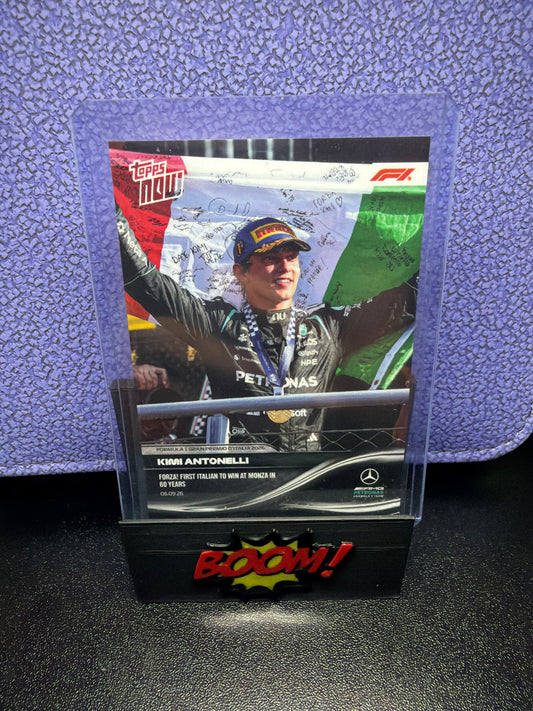 Topps Now Fórmula 1 Gran Premio D’Italia 2026 Kimi Antonelli Forza! First Italian to Win at Monza in 60 years